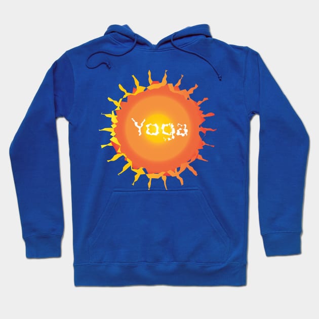 Sun Hot Yoga Hoodie by Hedgie Designs